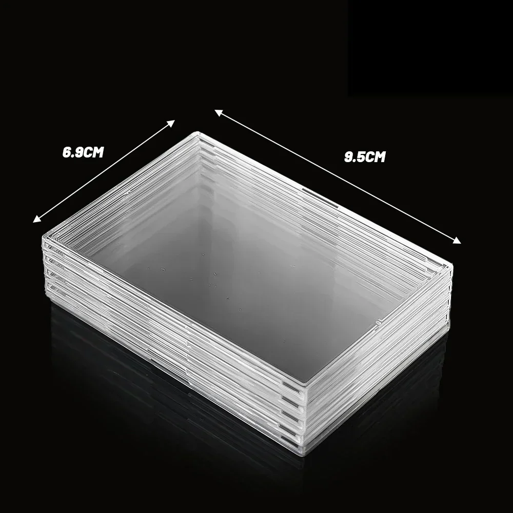 Acrylic Card Holder Transparent Snap on type HD Clear Kpop idol Photo Cards Storage Cover Display Sports Collection Card Sleeve