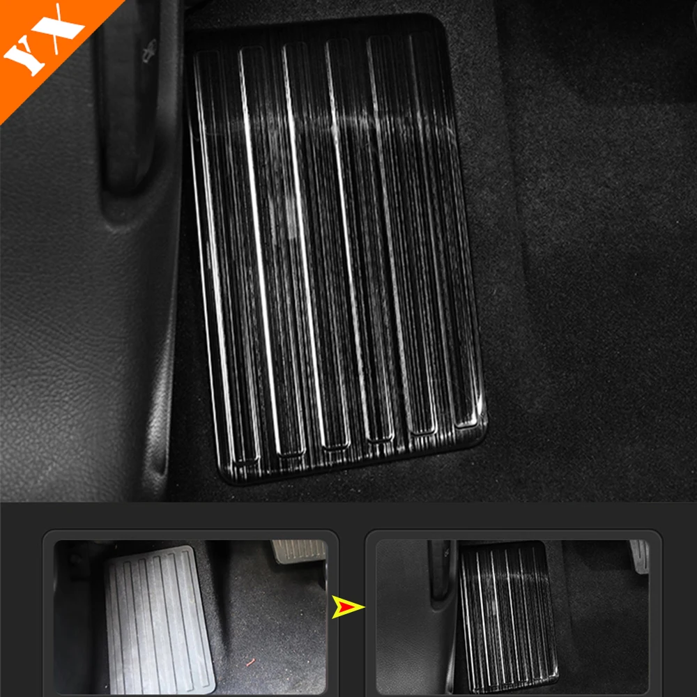 Stainless Car Rest Pedal Cover Front Foot Pedal Pad Decor Protection Accessories Styling For BYD Song PLUS DMI EV 2020-2023