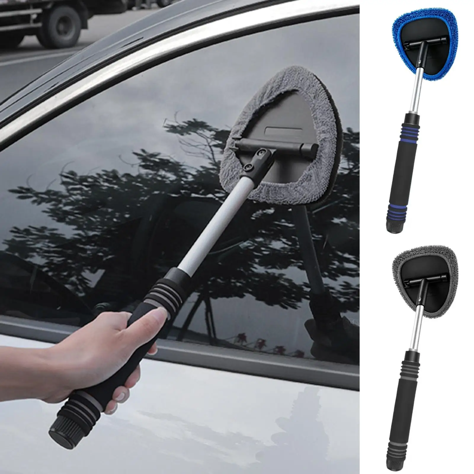 Car Window Cleaner Tool Extendable Absorbent Streak-Free Reusable Truck Windshield Glass Dirt Wiper For Driveway Highway Street