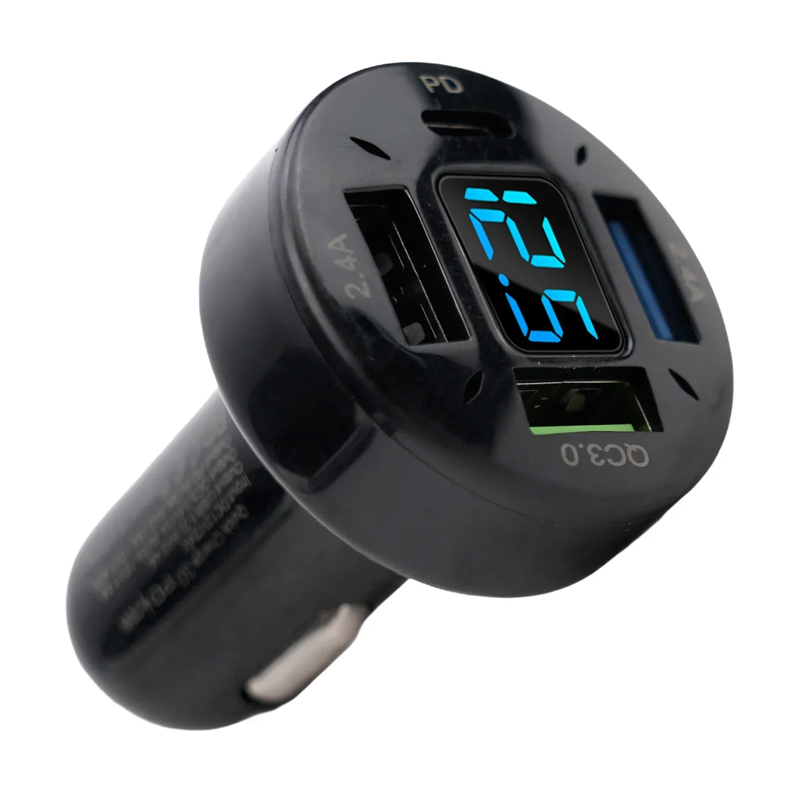 

1X Car Charger Voltage Monitoring 12V/24V Aluminum Alloy+PC Good Quality New Digital LED Voltmeter USB1 Output 5V/2.4A