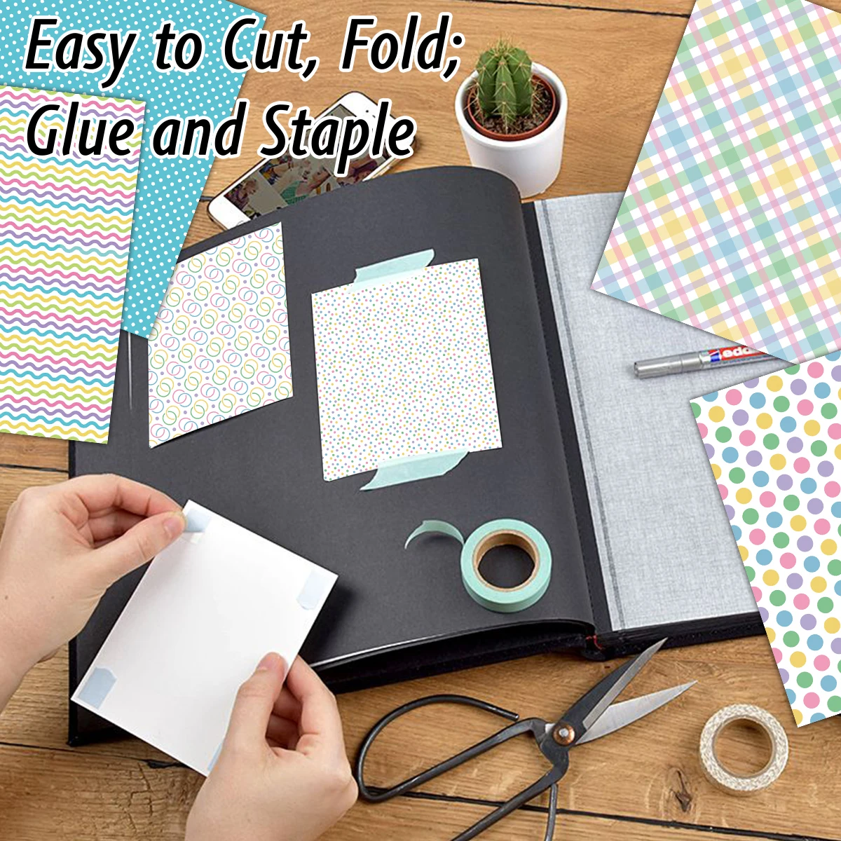 12-Pack Easter Themed Scrapbooking Paper Pads,Single-side Decorative Paper for DIY Arts, Journaling, Card Making & Gift Wrapping