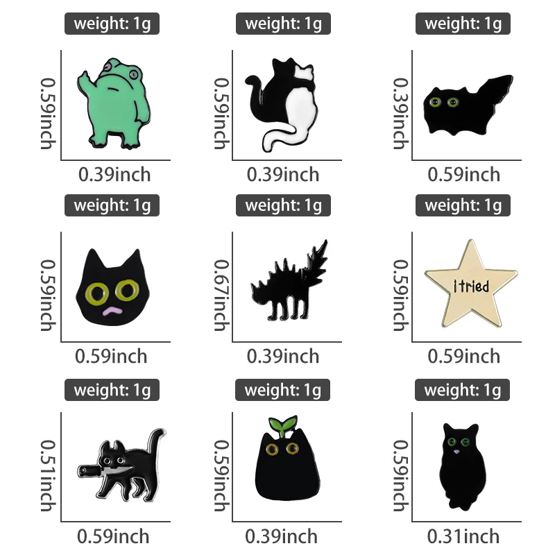 Cartoon Animal Charms for Apple Watch Froggy Black Cat Decorative Stud Charm Jewelry for Iwatch Silicone Strap Watchband Charm