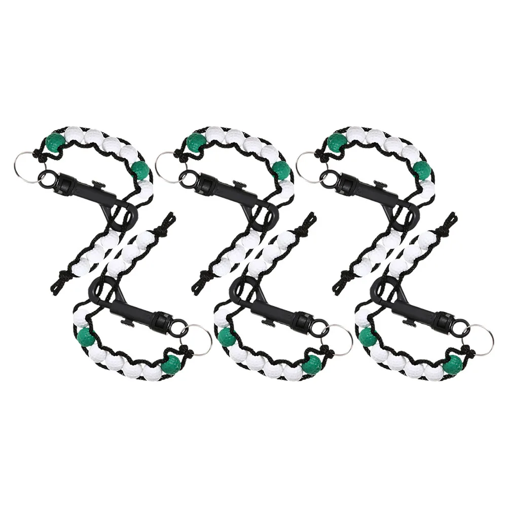 6 قطعة جولف النتيجة عداد المفاتيح البلاستيك الخرز قذفة المقتفي أداة التدريب لتحليل استراتيجية لعبة جولف النتيجة عداد ساعة