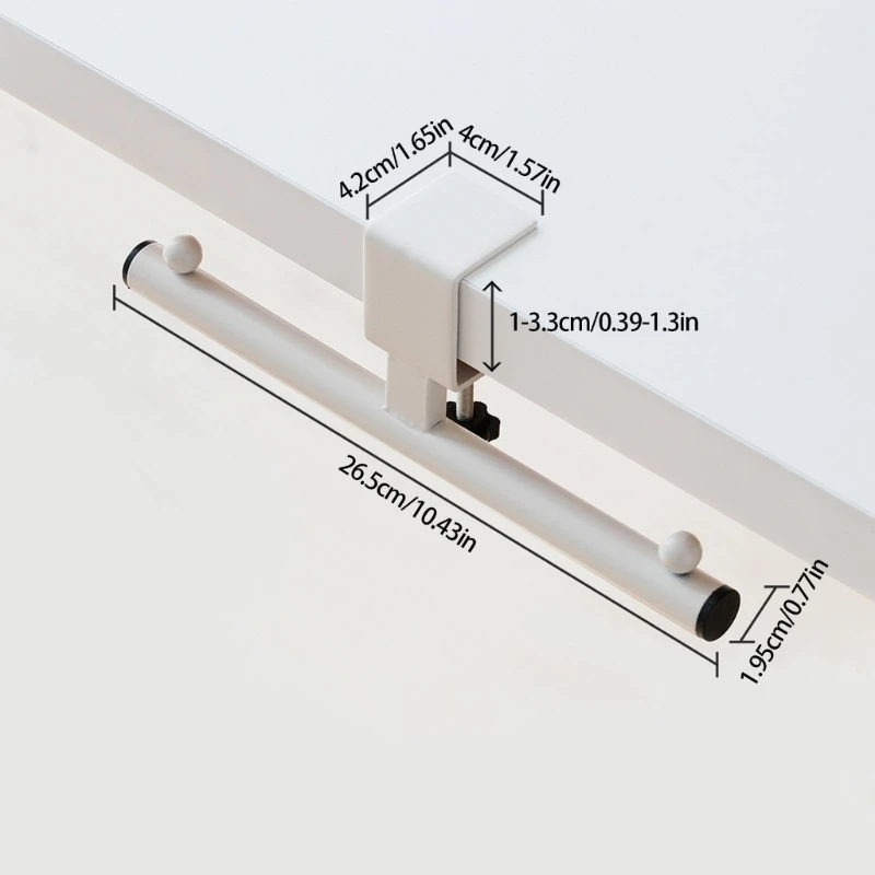 خطاف فوق الطاولة للحقائب المدرسية، شماعة بتصميم فولاذي بزاوية مستديرة خالية من الخدوش #6