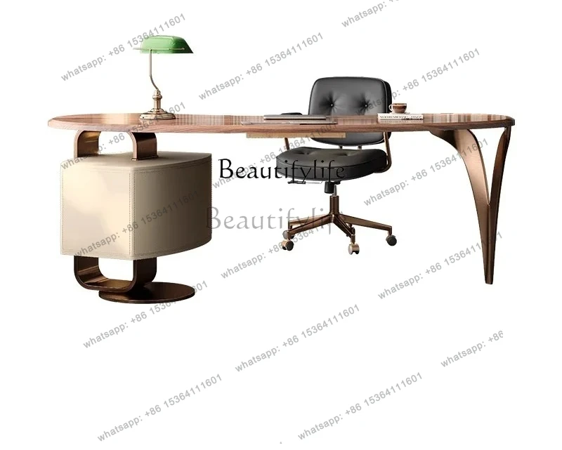 

Walnut solid wood light luxury modern desk Nordic Chinese desk Premium study table
