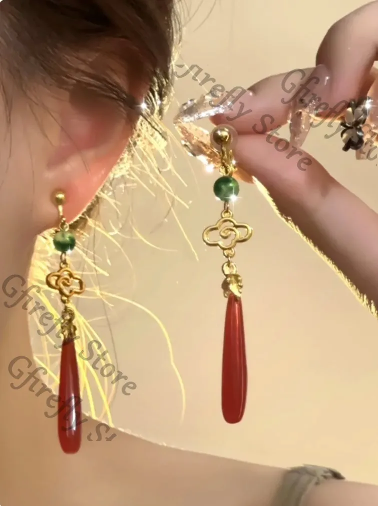 

Frieren Ear Stud Cosplay Fashion Anime Earrings Accessories Ambitus Earring Pendant Earing Resin Colleagues Series Gift