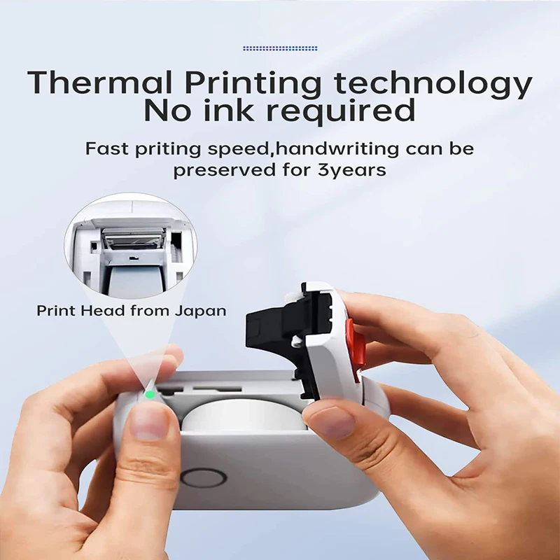 Mini Portable Printer HD Photo Bluetooth-Compatible Business Barcode Price Tag Cable Wireless Sticker Thermal Label Printer