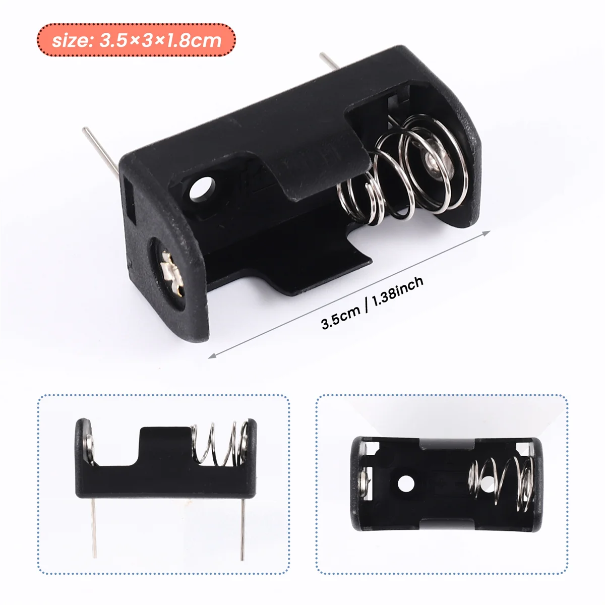 5x1/2AA 14250 แบตเตอรี่คลิปกล่องกรณีผู้ถือ 3.6V พร้อม PCB Pin Solder lead