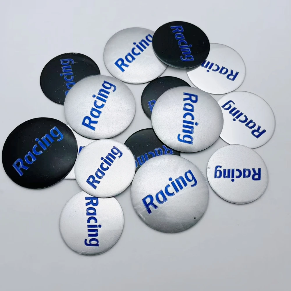 

4pcs 45mm 50mm 56mm 65mm Racing Logo Emblem Badge Car Stickers Car Wheel Center Caps Hubcaps Hub Cover Replace Car Accessories