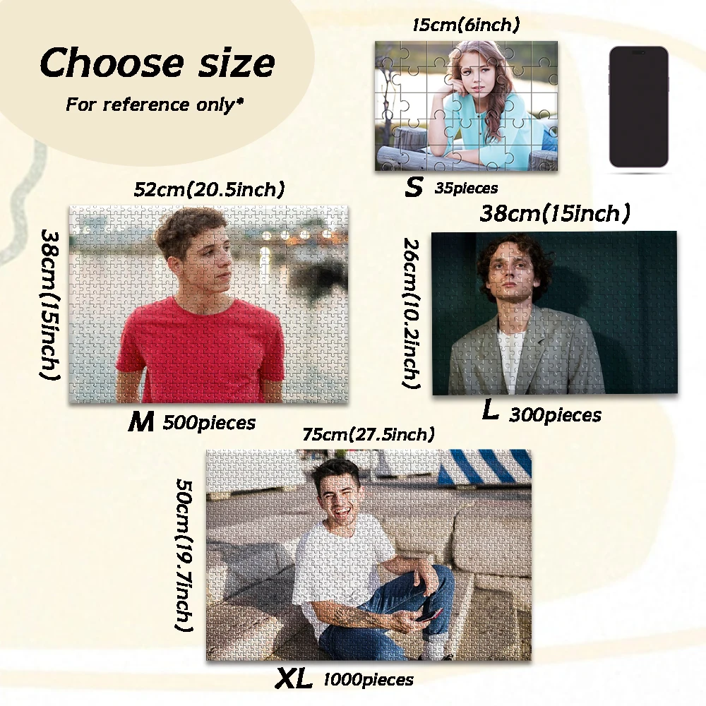 35/150/300/500/1000pcs Custom Photo Personalised Decompression Puzzles Jigsaw puzzle Mosaic Love Gift Children Gift