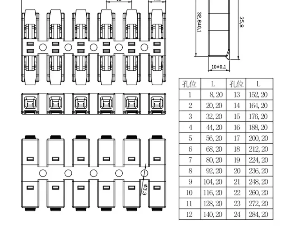 Verdrahtungsklemme Schnellverbindungstyp Elektrische Verbindungsklemme 2-12 Pin Schraubbefestigung Kompakter Kabelverbinder Push-in-Typ Anschlussblock – Detail 6