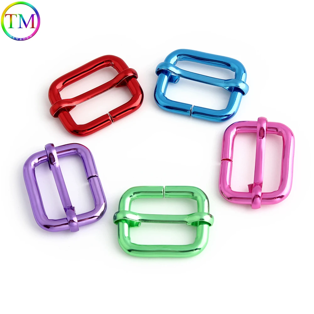 10/50/100PCS 1 inch Metal Bag Belt Pull Buckle Bag Belt Webbing Buckle Slider Hook Adjuster Roller DIY Handicraft Accessories