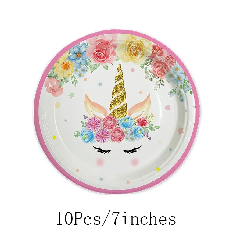 Einhorn Geburtstag Party Einweg Tasse Teller Serviette Dekoration Glücklicher Kindertag Mädchen Prinzessin Baby Shower Party Supplies Geschenk – Detail 7