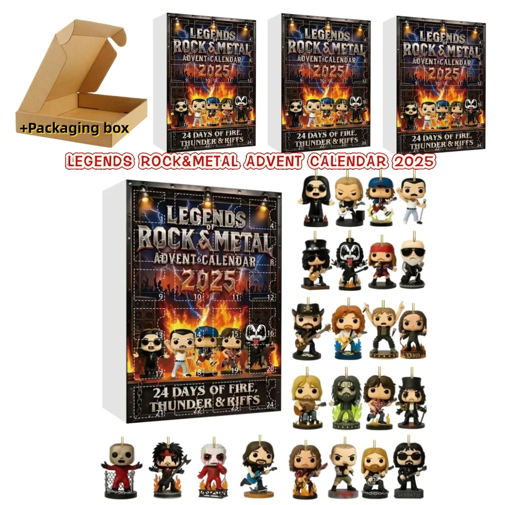 

Rock and Metal Advent Calendar 2D Flat Acrylic Iconic Music Character Collection Is Suitable for Rock and Metal Fans' Gifts