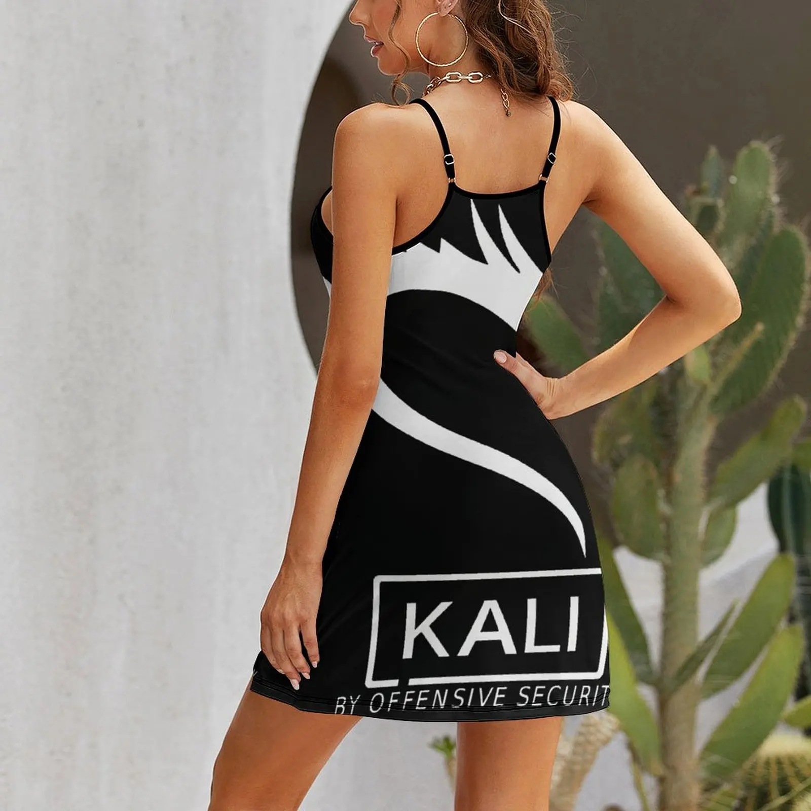 فستان Kali Linux Essential للبيع كاجوال برسومات غريبة للنساء، فستان نسائي بحمالة، فساتين عطلة فكاهة
