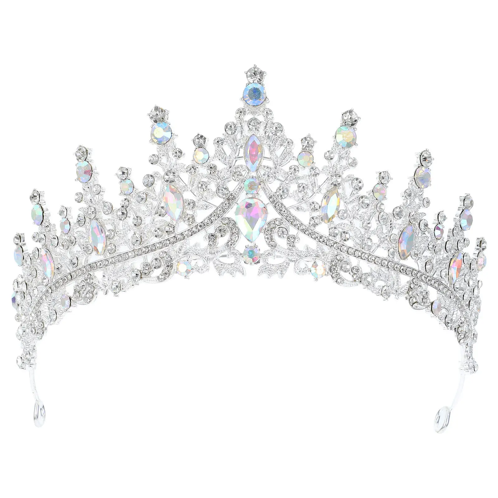 

Корона-тиара в стиле барокко со стразами для женщин: на день рождения, свадьбу, выпускной, карнавал. Аксессуар для волос для взрослых принцесс.