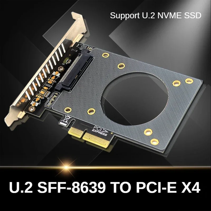 

Адаптер карты расширения U.2 SFF-8639 к PCI-E X4 с поддержкой U.2 NVME SSD Riser Card GEN4 PCIe 4x 4000 МБ/с Быстрый для PCIE X4 X8 X16