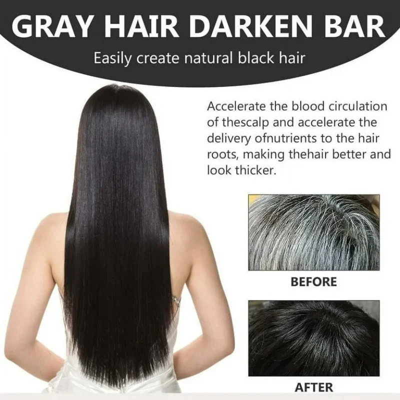 Gray White Hair Repair Serum Soap Fast White To Black Repair Nourish Beard Hair Roots Shampoo Men Women Beauty Health Care view 2