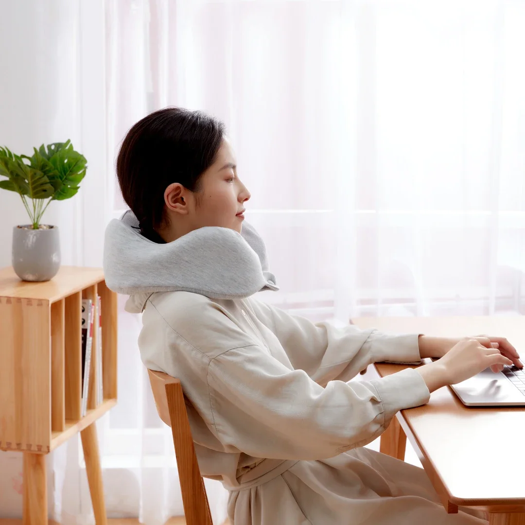 MIUI-وسادة رقبة طبيعية من اللاتكس على شكل حرف U ، وسادة رقبة تايلاندية ، وسادة تقشير ، سفر طائرة ، استراحة غداء ، وسادة نوم ، 8 ساعات