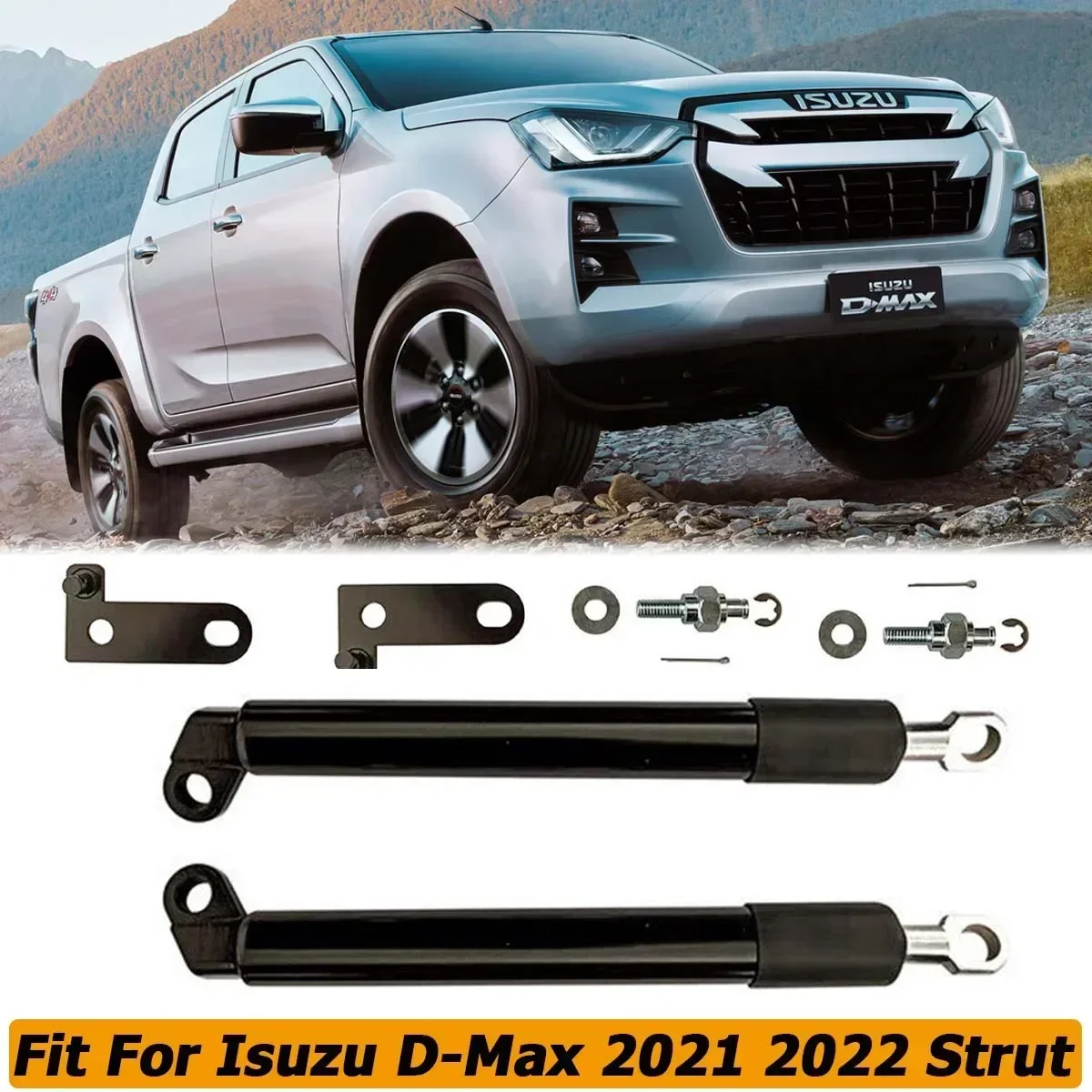 Rear Tailgate Slow Down Damper Lift Support Gas Strut Spring Shock Rod Bar For Isuzu D-Max 2021 2022 Car Tuning Accessories