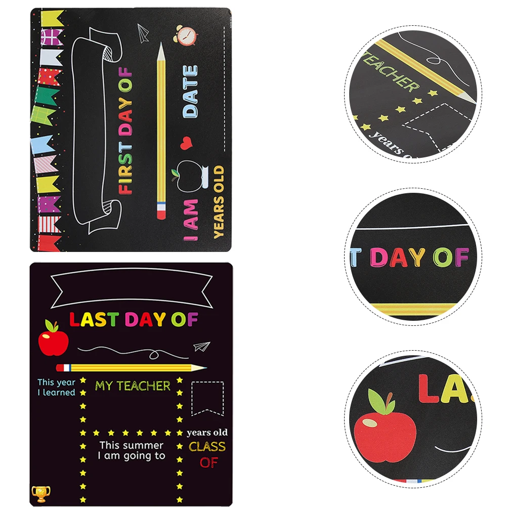 

2 Pcs 's Writing Blackboard School Sign Chalkboard Small Signs Boards Decorate