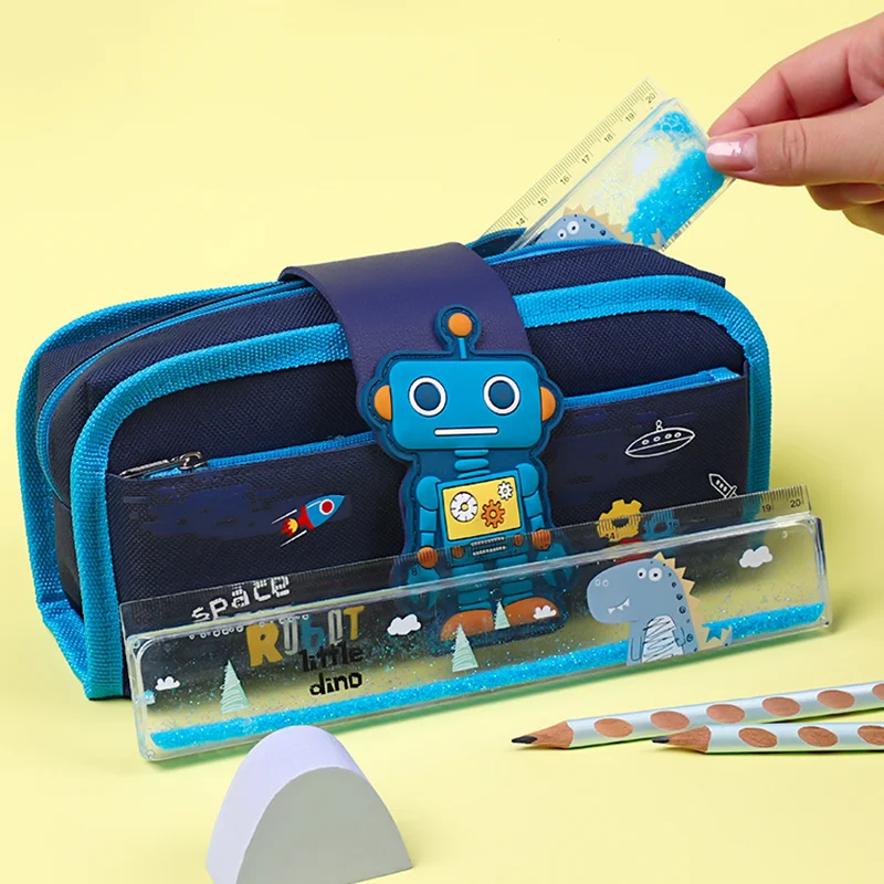 Detachable Astronaut Robot Pencil Case Cute Pencil Bag Kawaii Pencil Pouch Back to School Supplies Stationery Items for Girl Boy