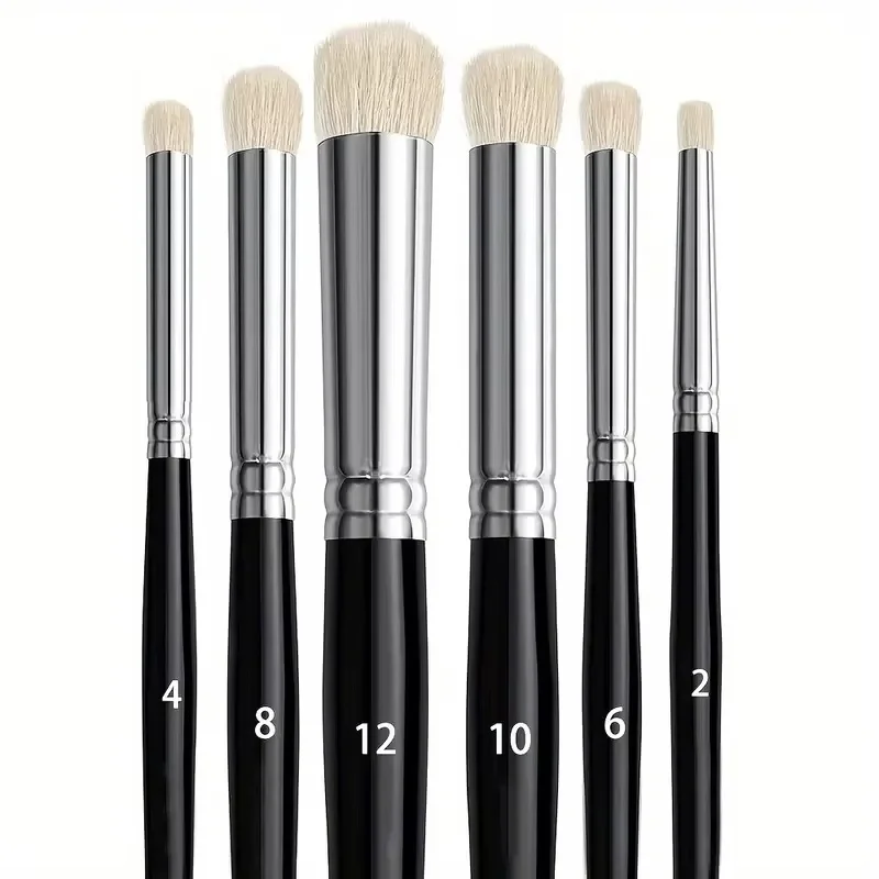 3/6pcs Premium Goat Hair Miniature Paint Brushes Set Art Watercolor Micro Detailing Drybrush Miniatures Wood Handle Craft Tools