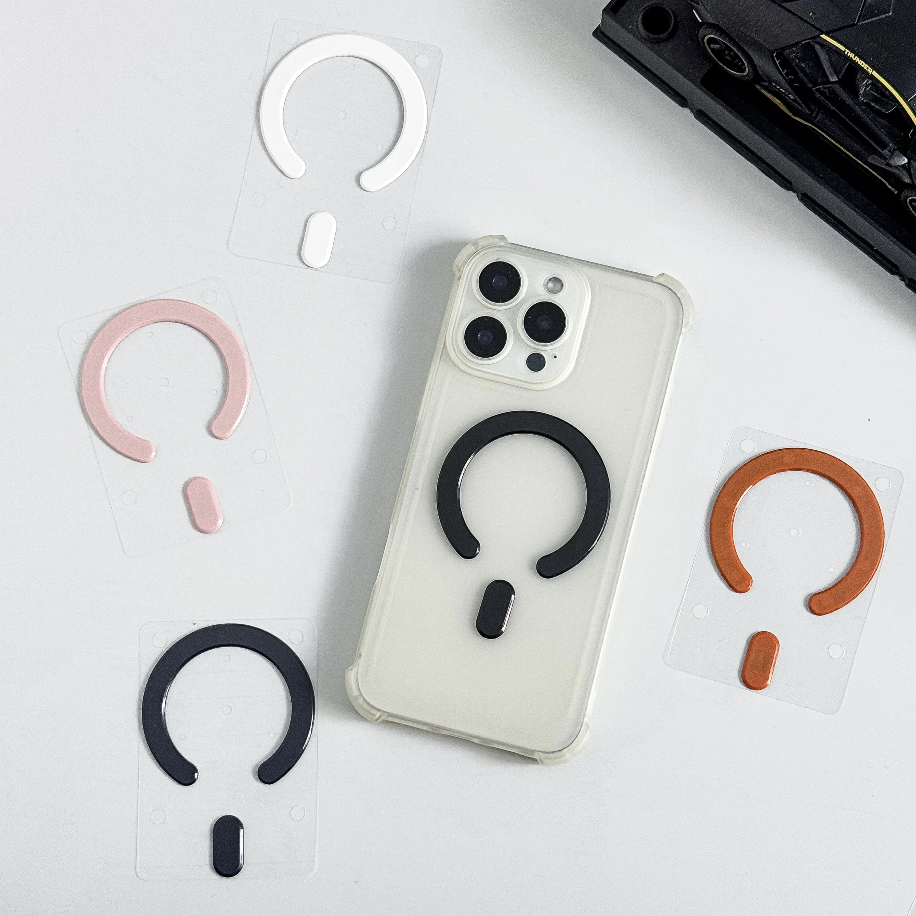 Ultra-Thin Magnetic Phone Sticker, Wireless Car Mount, Magnetic Sheet & Metal Plate - Universal for All Phones