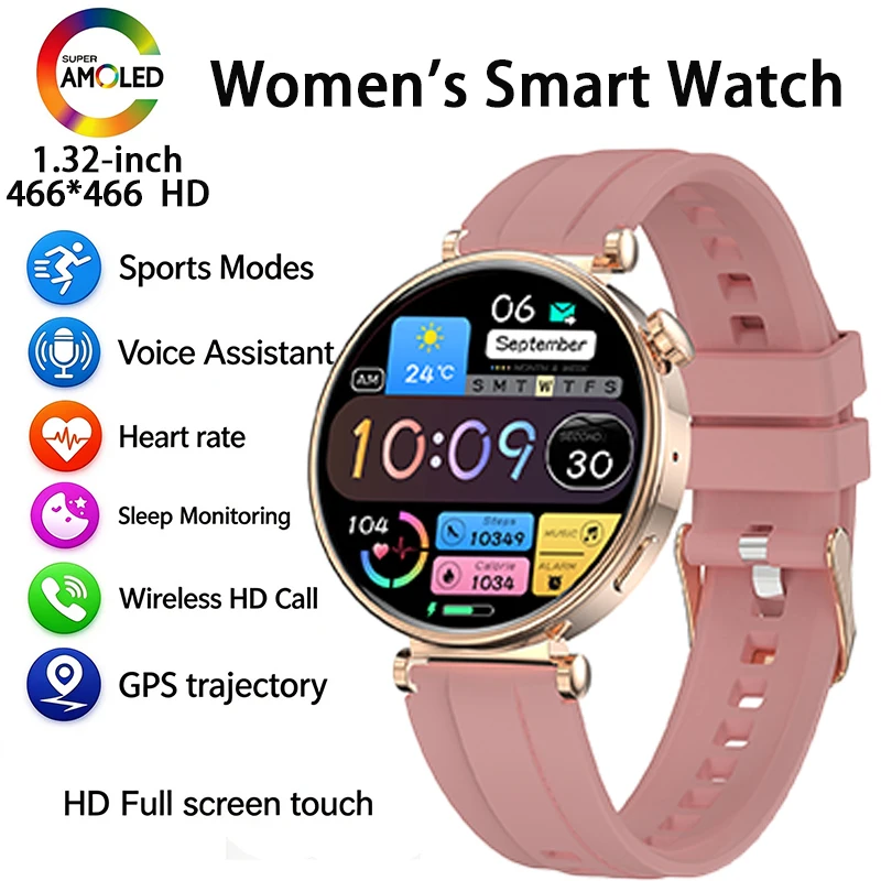 HK41 Women Smart Watch Bluetooth Call 1.32