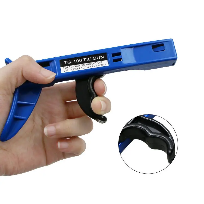 2.4-4.8mm Nylon Cable Tie Automatic binder wire fast Organize locking plastic Tighten Gun TG-100 dedicated Pliers Hand Tools