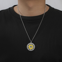 Vintage Gold Color Protective Amulets Apollo Viking Necklace Pendant Necklace for Men Greek/Norse Stainless Steel Jewelry Gifts