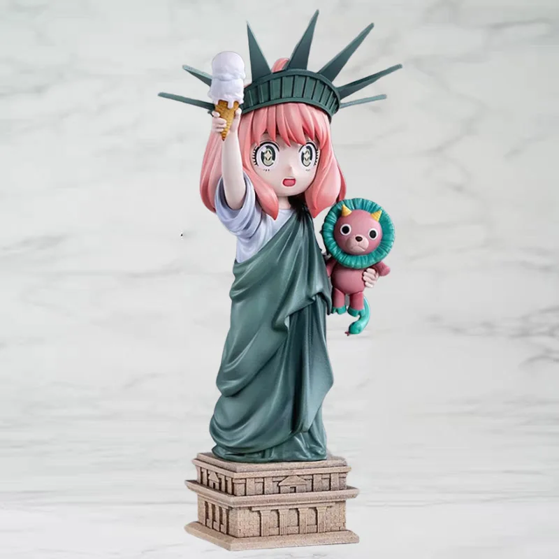 

20cm Anya Goddess of Liberty Figurine SPY×FAMILY Figure Cos Statue of Liberty Anya Forger Figure Model PVC Decoration Anime Toys