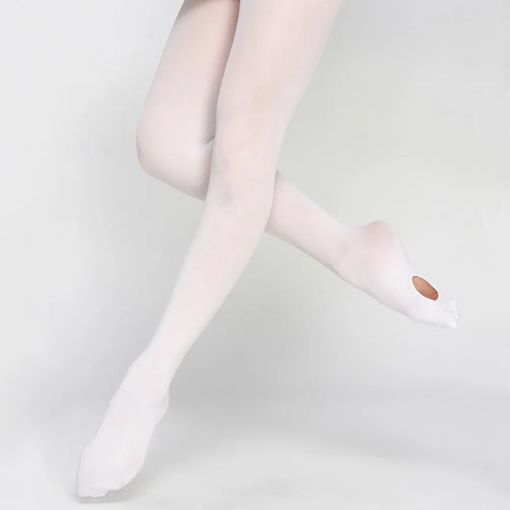 Collants conversíveis de dança de qualidade, collants intransparentes de nylon + elastano para meninas e crianças