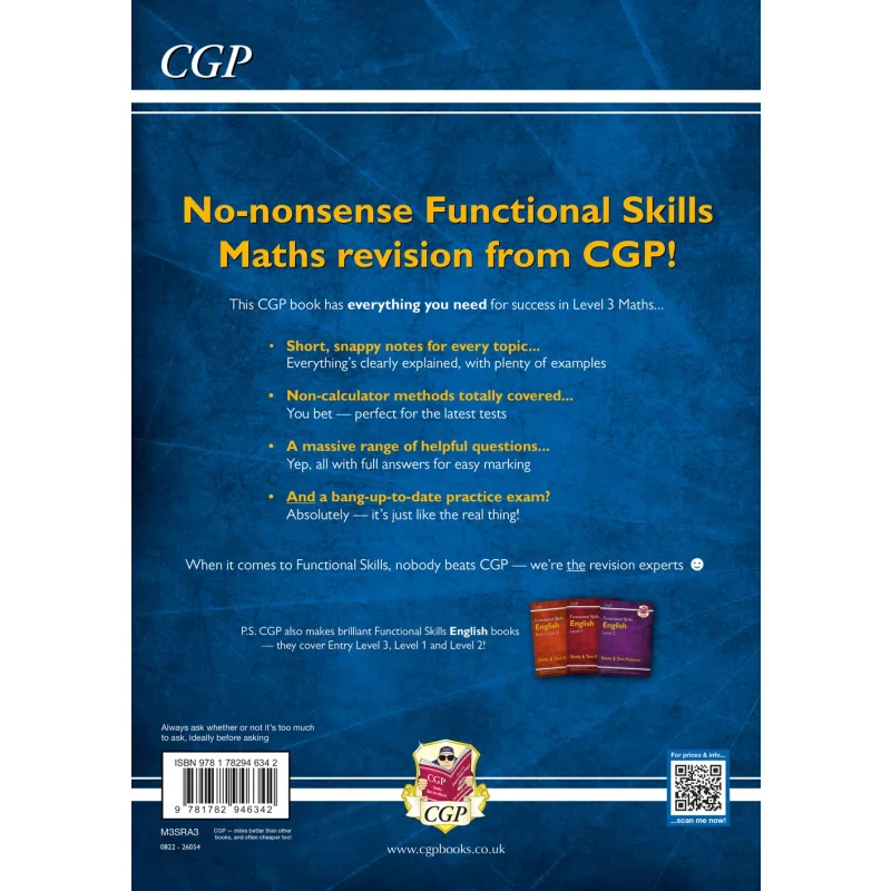 

Функциональные навыки. Вход по математике. Уровень 3. Испытание. Практика. Книги CGP. Координация. Групповые публикации. 9781782946342. Книга.