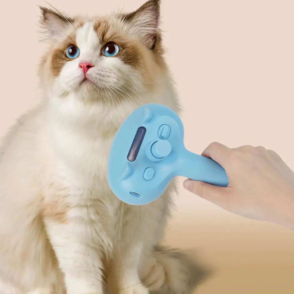 Selbstreinigender Tierhaar-Entfernungskamm, multifunktionale elektrische Spray-Dampfbürste für Katzen, Pflegebürsten, Hundekämme, Heimtierbedarf
