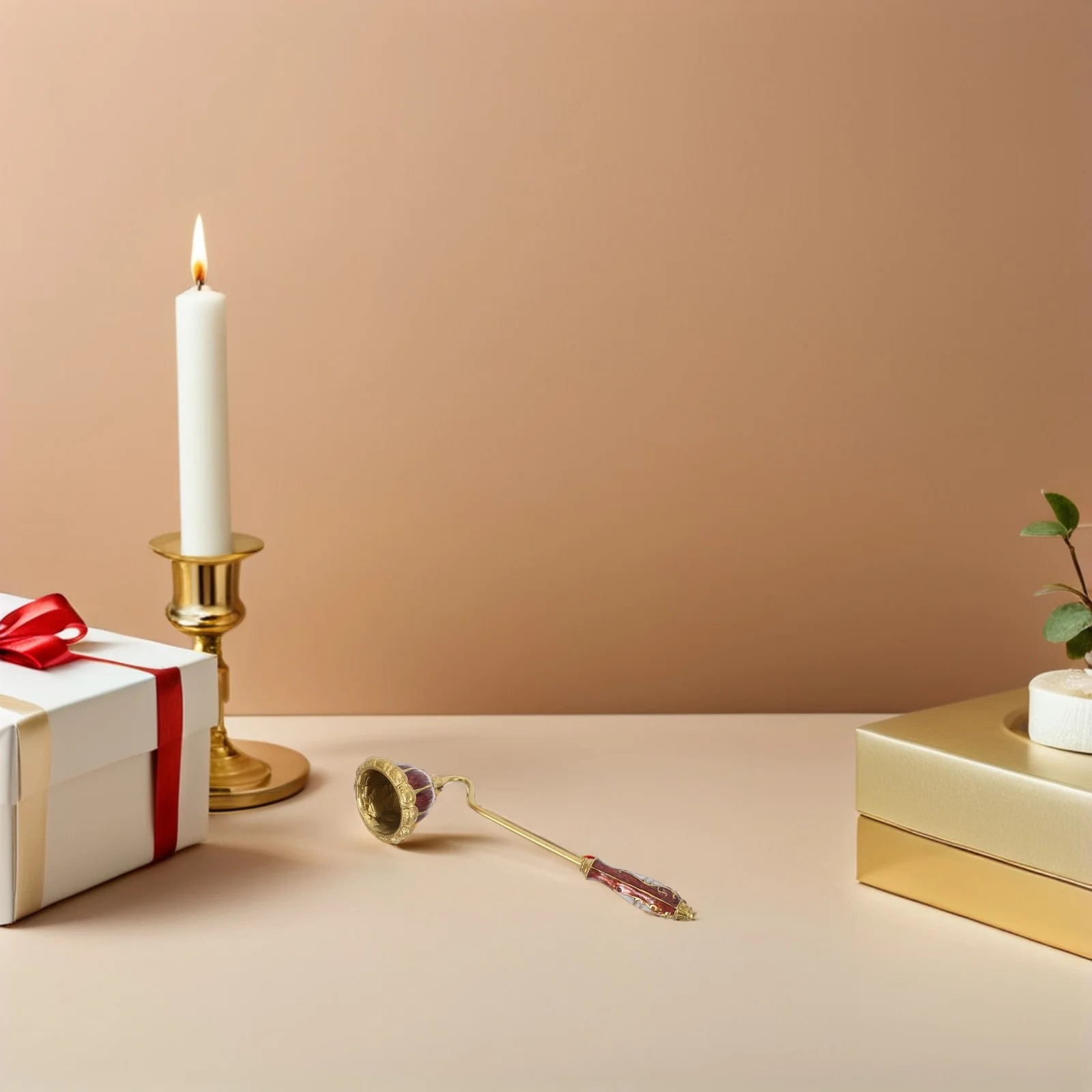 

Retro Snuffer Vintage Lotus Metal Wick Extinguisher Long Handle Flame Controller For Home Decor Party Festival