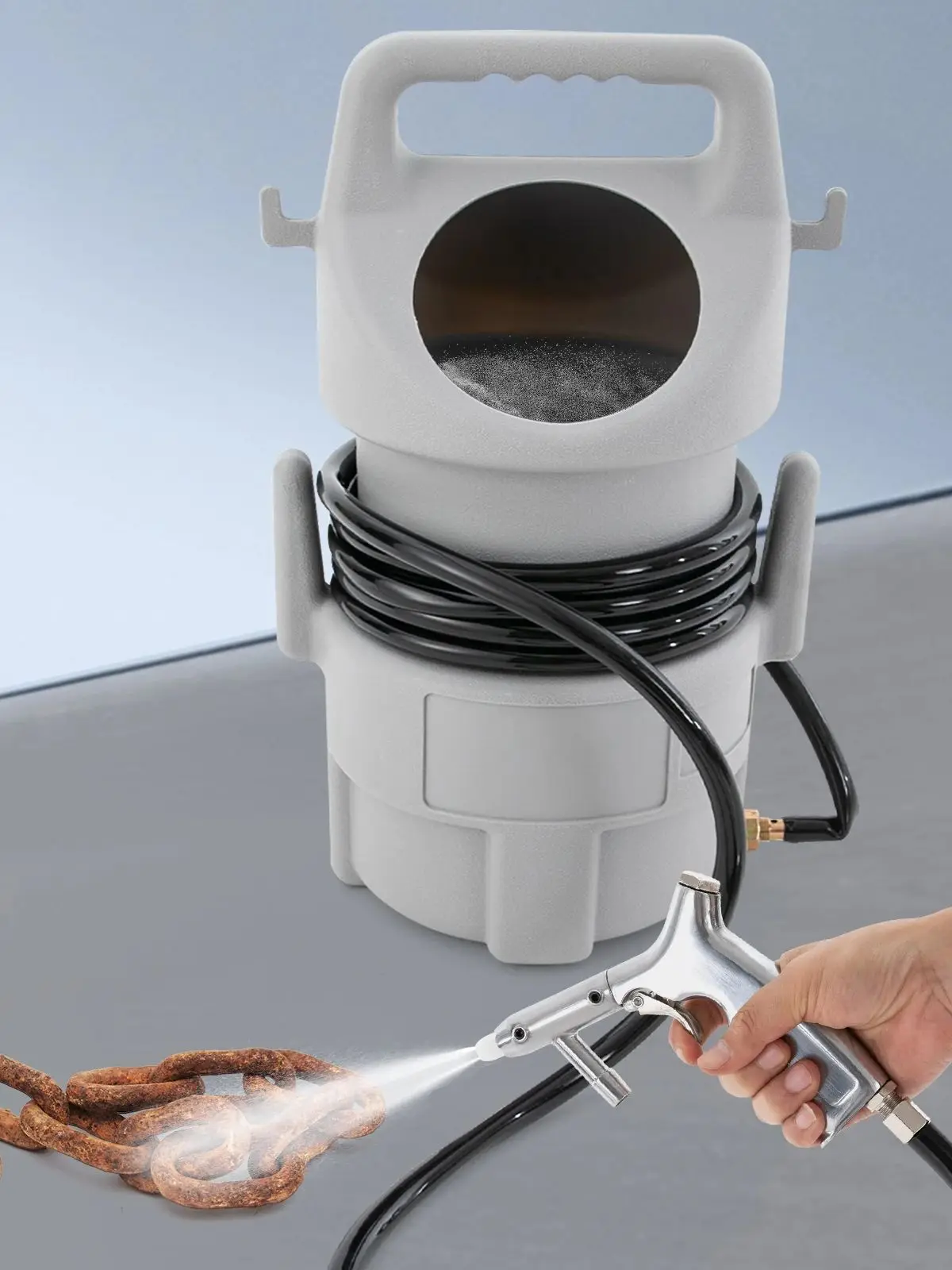 Sandblaster Zandstraalapparatieset voor autoreparatie en metaalreiniging Draagbare zandstraalapparatuur - afbeelding 2