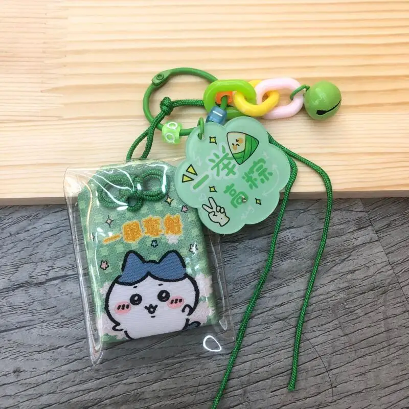 Chiikawa Usagi Omamori Amulett Kawaii Cartoon Stickerei Glücksbringer Niedliches Geschenk für Mädchen Segensanhänger Schlüsselanhänger zum Aufhängen