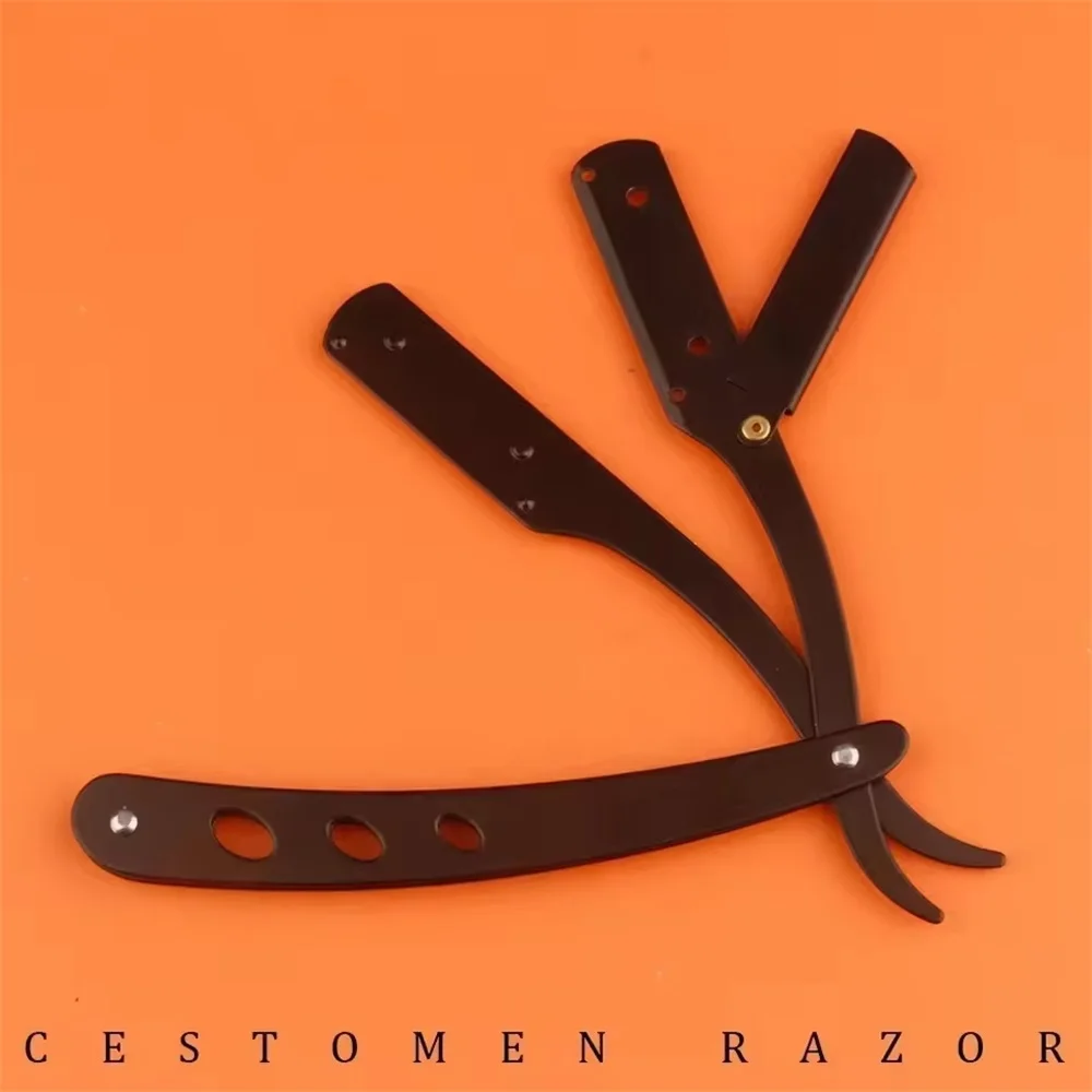 Barbershop All-Steel Razor Stainless Steel Trimmer Manual Knife Holder Razors Hairdressing Shaving Face Trimming Knife Holder