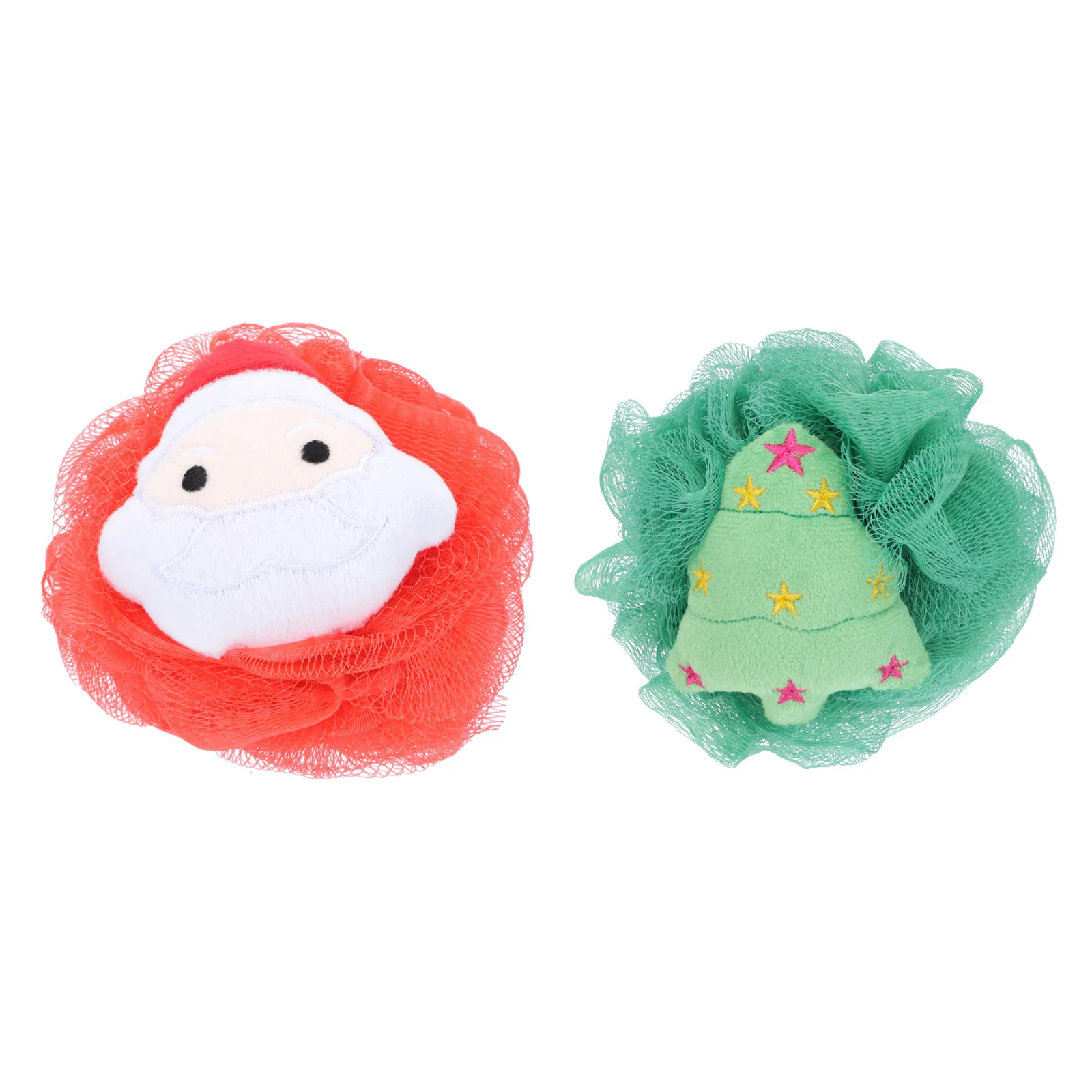 2 Pcs Bath Ball Shower Tool Balls Pouf Body Washing Tools Comfortable Stuffing Cotton Cartoon