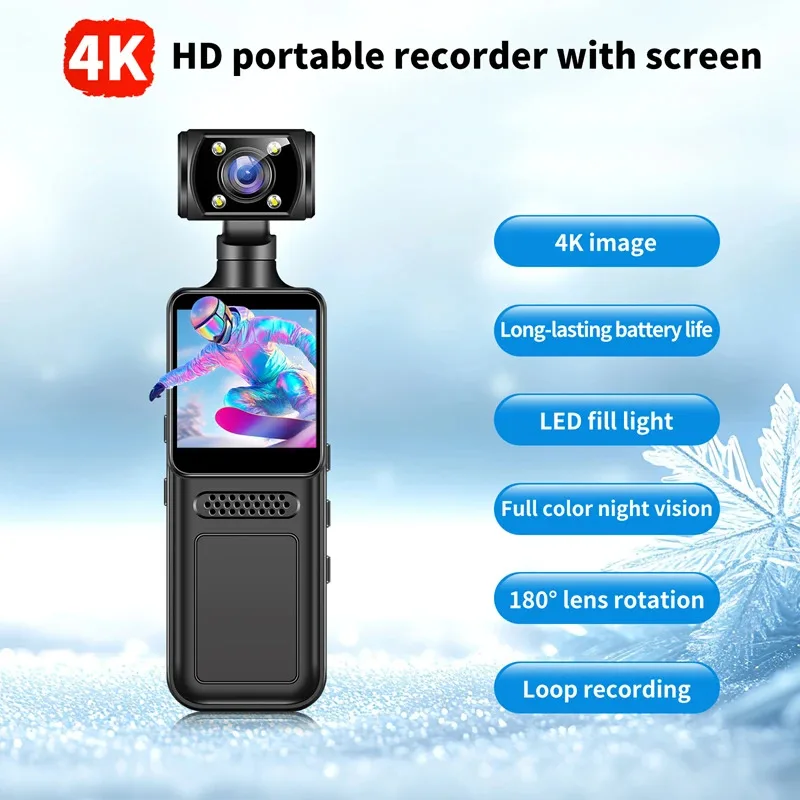 

4K Ultra HD180 Rotatable Action Camera Driver Recorder with 128G card supported