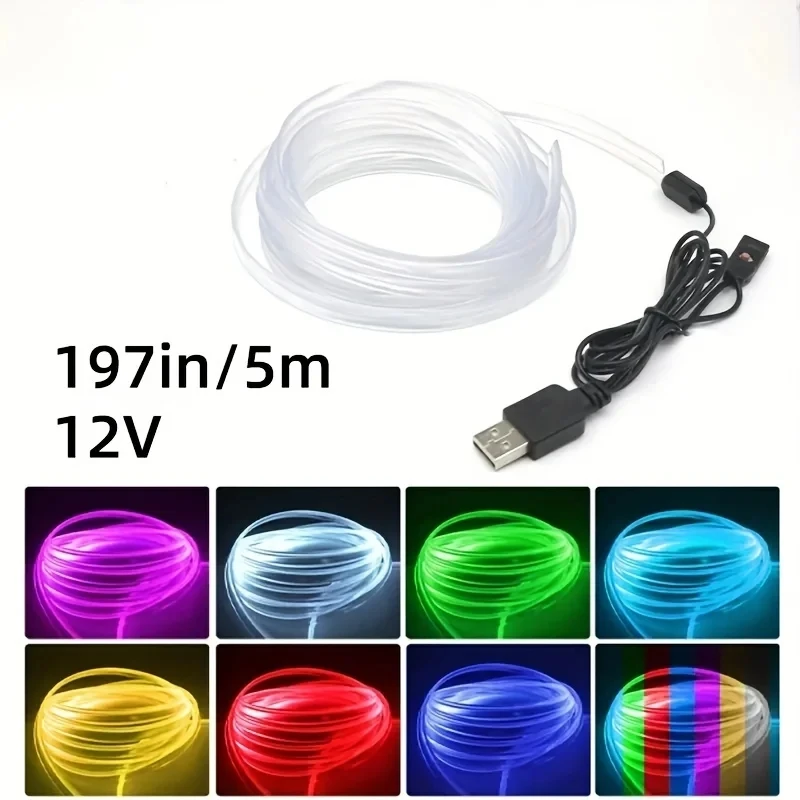

New style center console instrument panel decorative light universal car atmosphere light car interior fiber optic atmosphere li