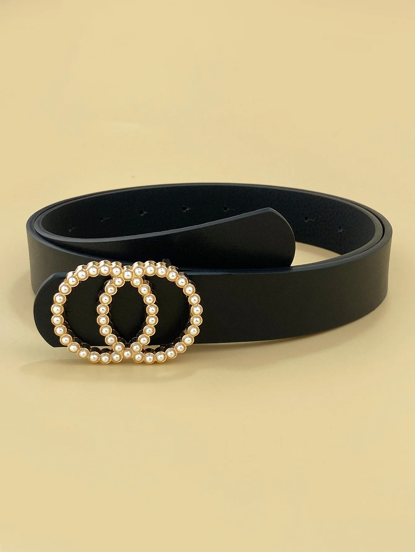 أزياء المرأة الجوف خارج مزدوجة جولة الذهبي مشبك حزام عارضة الجينز حزام الخصر المرأة الإكسسوارات مصمم حزام، للهدايا المثالية