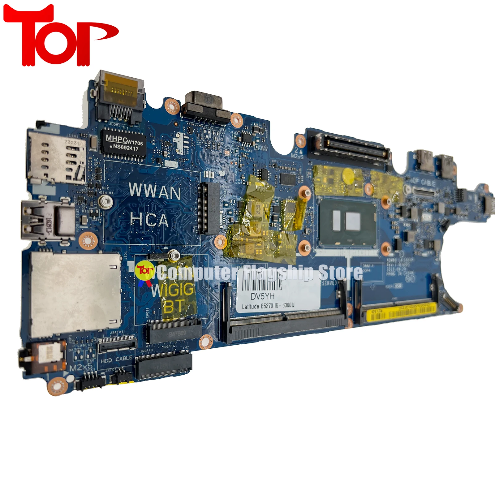 0 dv5yh LA-C621P laptop motherboard für dell latitude 5270 e5270 I5-6300U mainboard schnelle versand