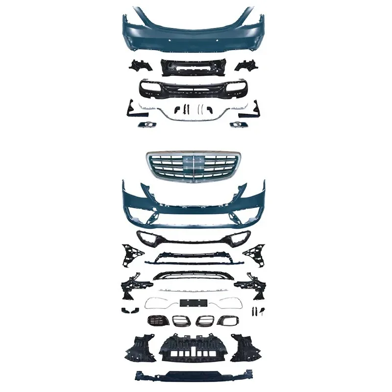 

W222 S65 Body Kit Front Bumper Rear Bumper S222 Accessories for S Class W222 Body Kit 2018 2019