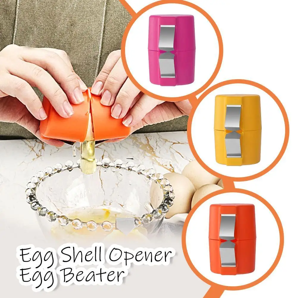 Egg Shell Opener Egg Beater Easy To Clean Egg Shell Separator Kitchen Baked Stainless Steel Egg Beating Mini Kitchen Tools