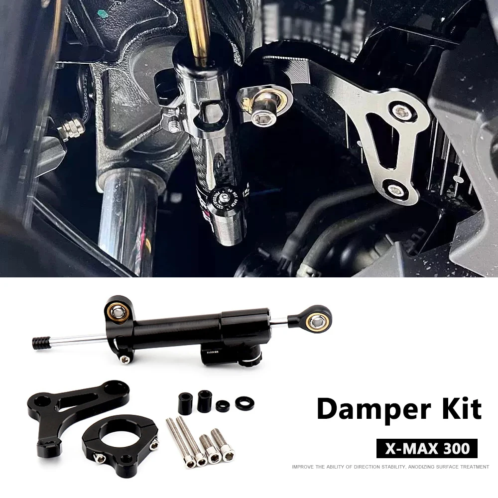 

Damper Kit Motorcycle Adjustable Steering Stabilize Damper Bracket Mount Kit For YAMAHA X-MAX 300 XMAX 300 X-MAX300 2017-2024