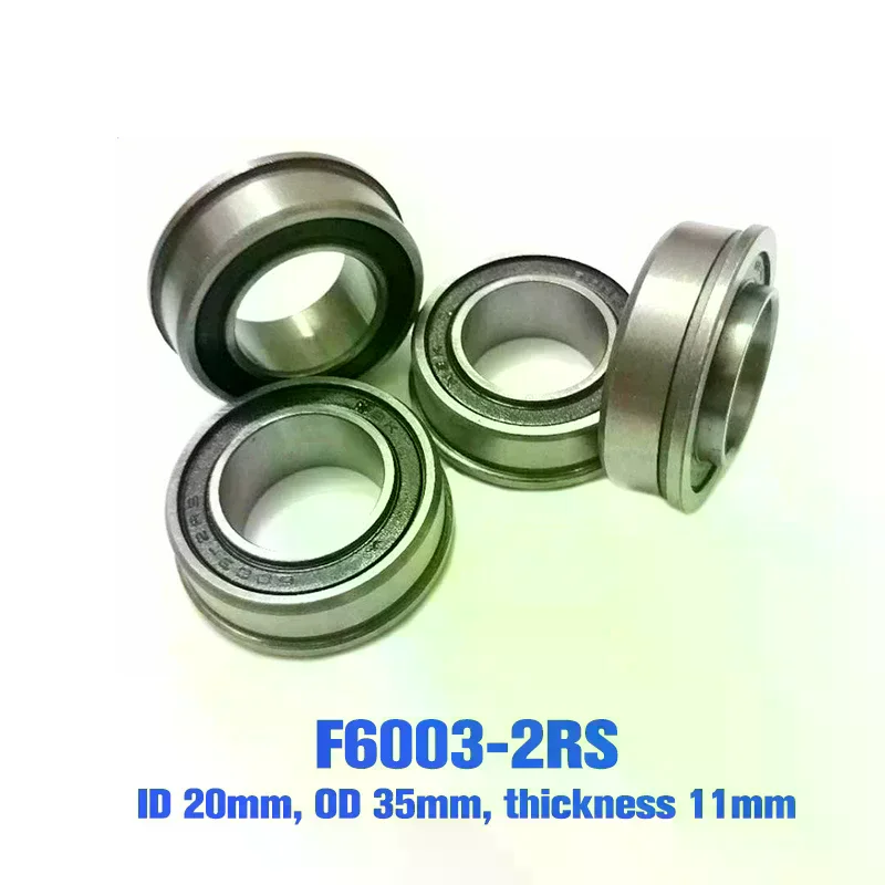 F6003-20-2RS 20x35x11 Flange Deep Groove Trolley Ball Bearing Sealed Wheelbarrow