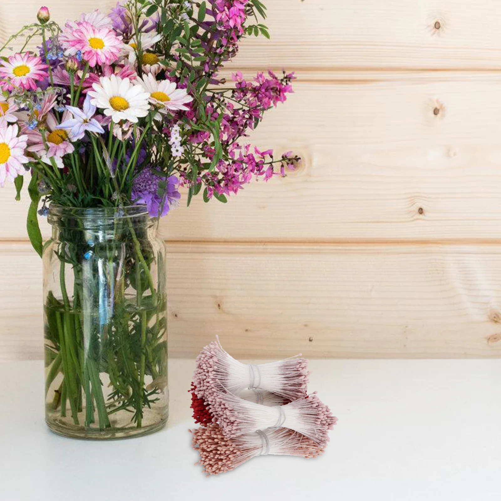 

4pcs Artificial Core Materials For Diy Flower Making Handcraft Supplies Realistic Floral Decoration Simulation Flower Buds