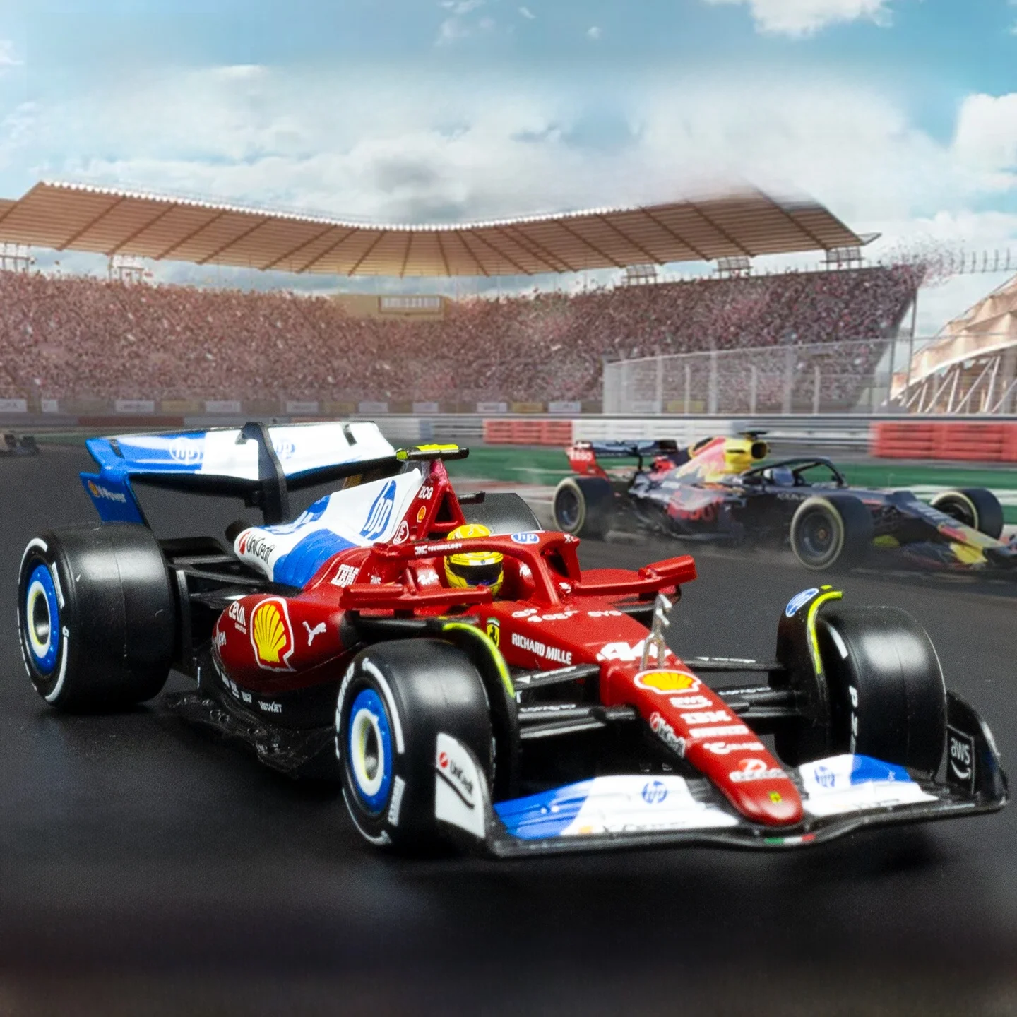 2025-bburago-f1-racing-car-model-143-miami-mercedes-formula-vehicle-alloy-static-toy-collectible-model